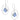 Shrieking Violet Forget Me Not Drop Earrings