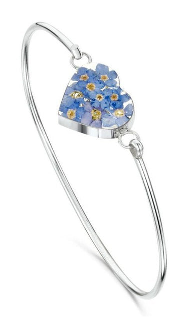 Shrieking Violet Forget Me Not Heart Bangle