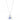 Shrieking Violet Forget Me Not Oval Pendant Necklace