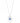 Shrieking Violet Forget Me Not Oval Pendant Necklace