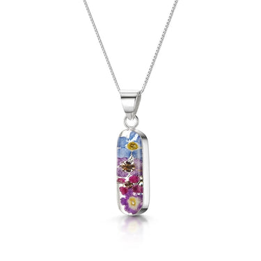 Shrieking Violet Purple Flowers 'Leela' Pendant