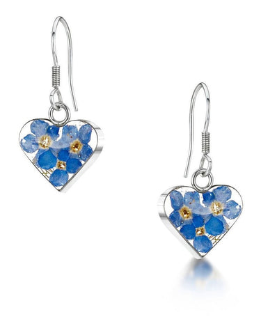 Shrieking Violet Silver Heart Drop Earrings – Forget Me Not