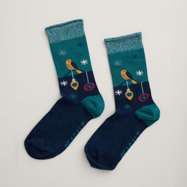 Seasalt Snowy Scene Socks 'Fond Song Loch'