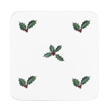 Sophie Allport Christmas Holly & Berry Coasters Set of 4