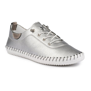 St Ives Leather Plimsoll