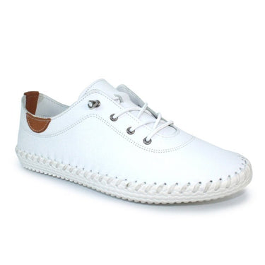 St Ives Leather Plimsoll