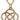 St Justin Four Loop Knot Pendant On 18' Gold Trace Chain