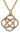 St Justin Four Loop Knot Pendant On 18' Gold Trace Chain