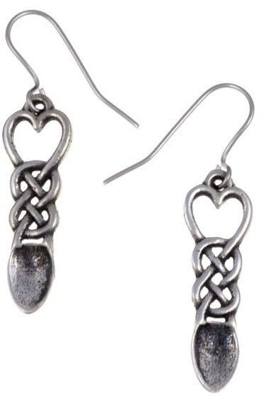 St Justin Love Spoon Drop Earrings