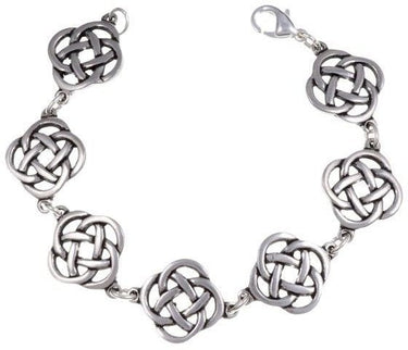 St Justin Pewter Celtic Square Knot Bracelet