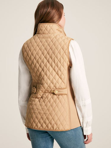 Joules Stately Diamond Quilted Gilet 'Equine Beige'