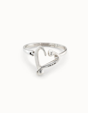 UNODE50 BANGLE BRACELET WITH NAILED HEART