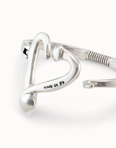 UNODE50 BANGLE BRACELET WITH NAILED HEART