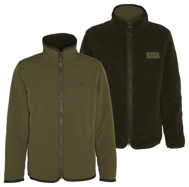 Barbour Men's Reversible Fleece Jacket in Fern