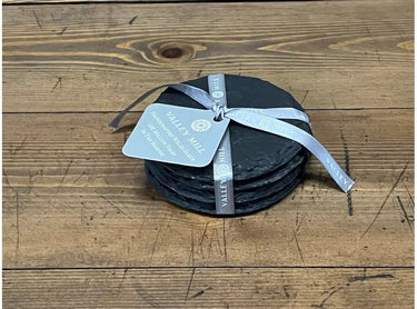 Valley Mill 4 Round Welsh Slate Coasters