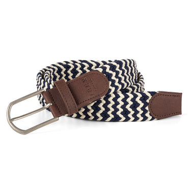 Ibex Repreve 9203 Stretch Woven Belt in Beige Navy Colour