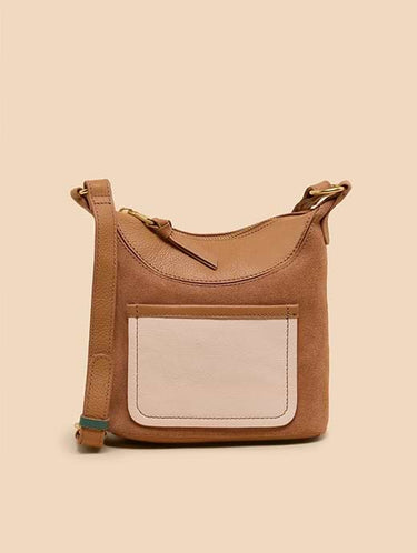 White Stuff Mini Fleur Suede Crossbody