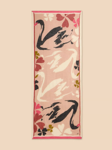 White Stuff Swan Print Scarf