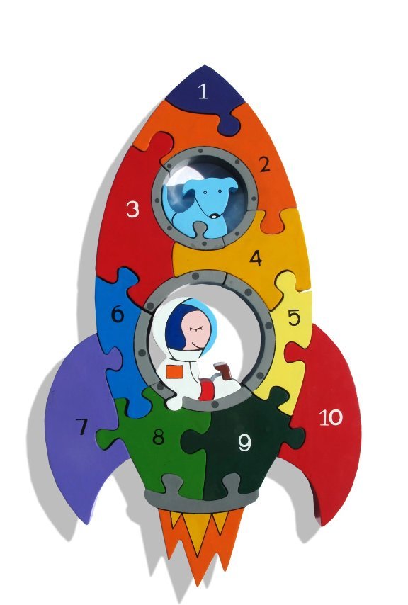 Wooden Number Rocket Jigsaw | Anna Davies