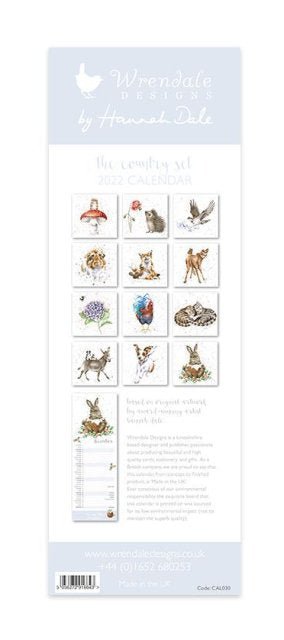 Wrendale 2022 The Country Set Slim Calendar