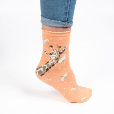 Wrendale Flowers Giraffe Socks